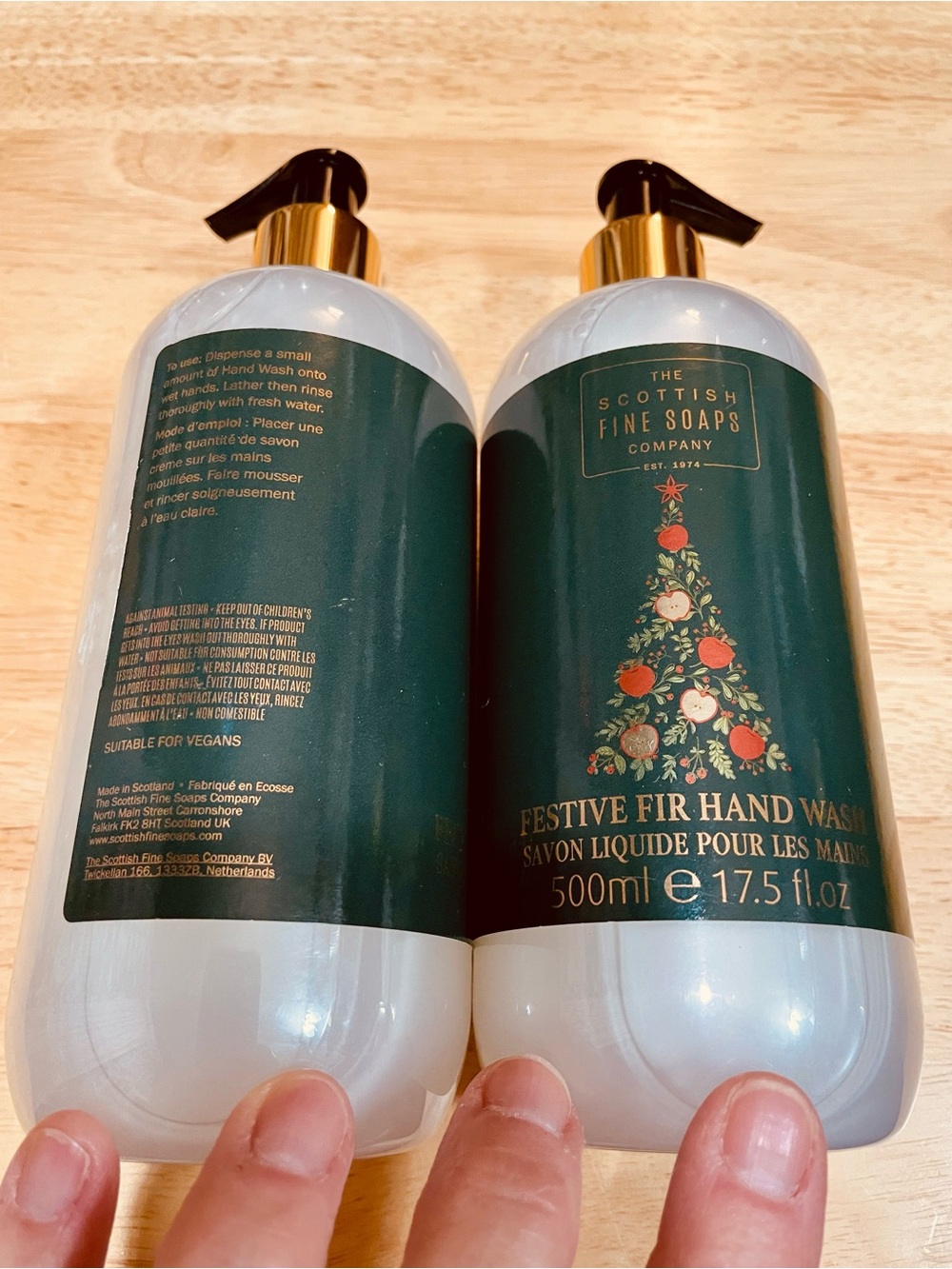 Bundle of two Scottish Fine Soap Co Festive Fir Hand Wash 17.5 fl oz